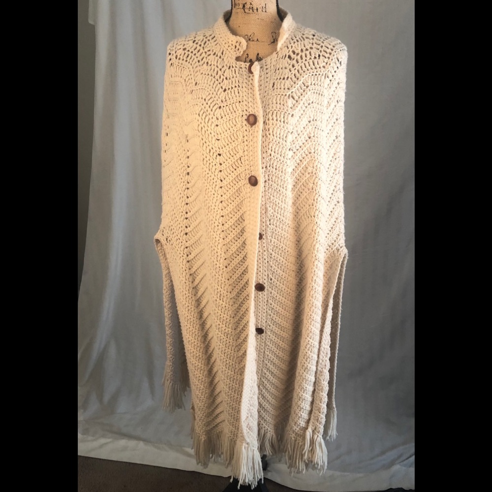 Cream color crochet cap beautiful